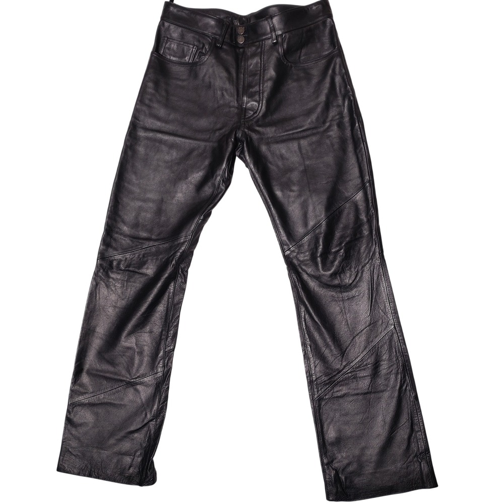Wilsons Leather M Julian Mens Black Leather Pants Sz 32 (33x32.5 Actual)